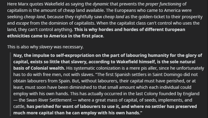 Marx actually develops an early analysis of settlerism akin to Sakai’s in Capital, Vol. 1, Ch. 33 as well as in On the Irish QuestionBelow is a summary of Ch. 33:  https://www.reddit.com/r/communism/comments/3f19jb/comrades_who_have_read_capital_what_are_some_of/ctkfg5e?utm_source=share&utm_medium=web2x&context=3