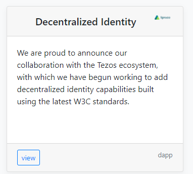  Decentralized Identity coming to  #Tezos too with  @sprucesystems