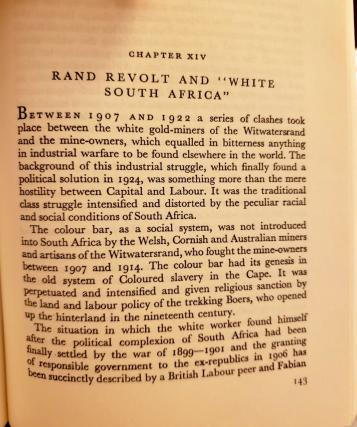 Settler labor aristocracy in South Africa (Roux)