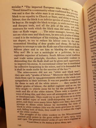 Settler labor aristocracy in South Africa (Roux)