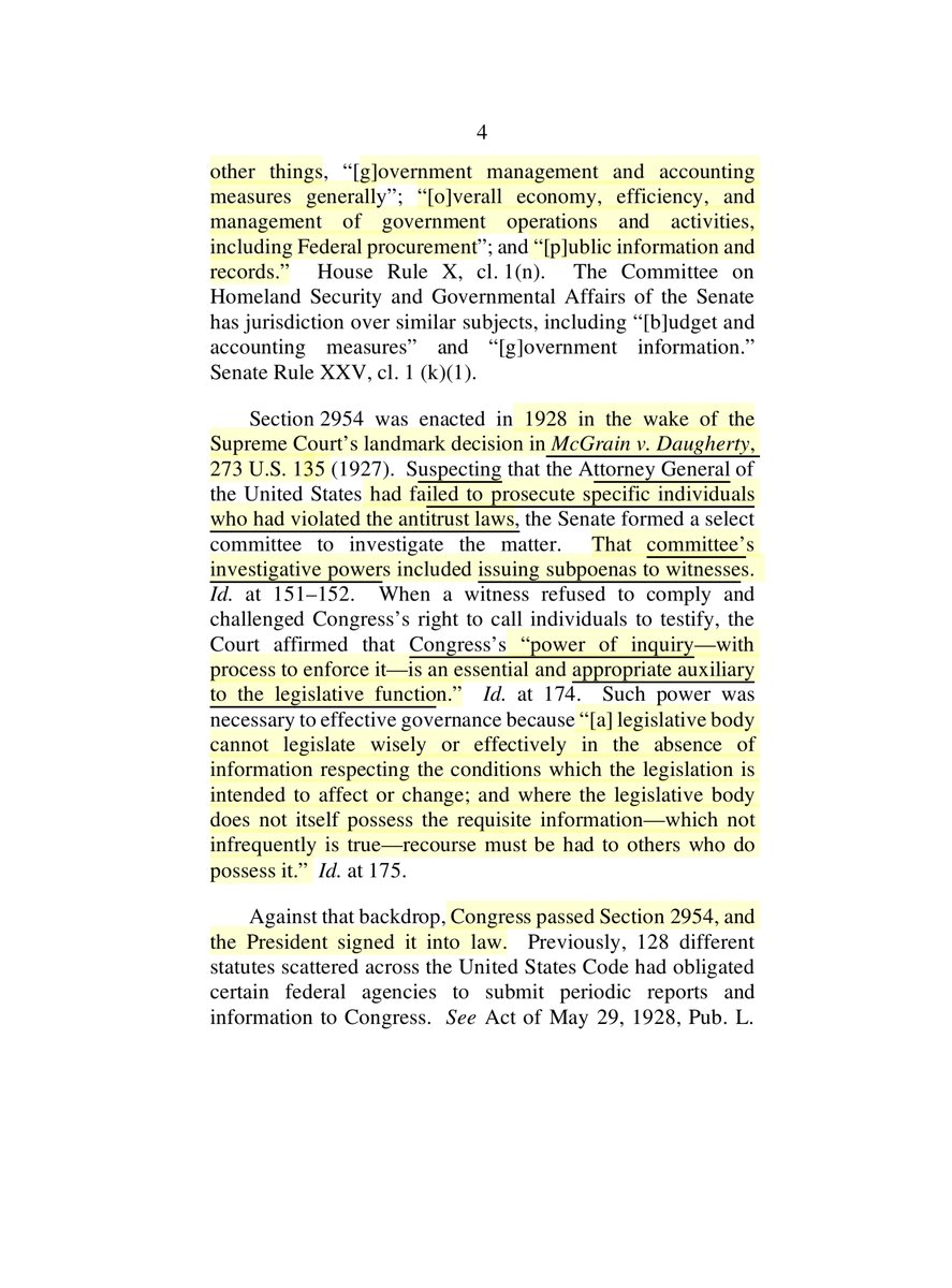 “..two committees covered by Section 2954 are uniquely focused on governmental oversight and accountability. The Committee on Oversight and Reform of the House has relatively broad jurisdiction...” @TrumpDC  @EricTrump  @DonaldJTrumpJr  @IvankaTrump welcome to your comeuppance