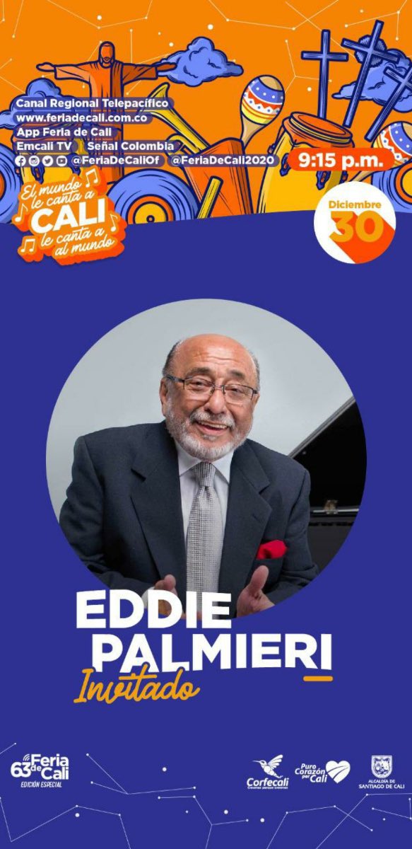 I’m missing #Colombia 🇨🇴 but happy to be a part of this virtual celebration via <a href="/feriadecaliof/">Feria de Cali</a> ~ visit feriadecali.com.co for more information! #FeriaDeCali2020 🎶 <a href="/UprisingMusicNY/">Uprising Music</a> x #EddiePalmieri