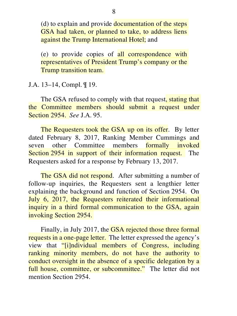And  @GSAEmily this ends very badly for your public career after  @realDonaldTrump & his grifting family vacate 1600 PennTHIS MAKES ME VERY HAPPY“The GSA refused to comply with that request, stating that the Committee members should submit a request under Section 2954”