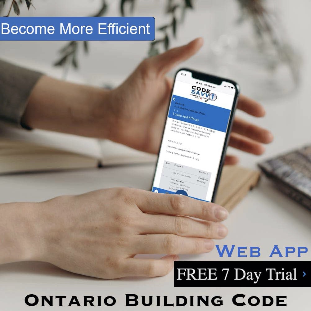 code_savvi's tweet image. Code SAVVi allows you to be more efficient by significantly reducing the amount of time you spend looking for building codes. Try Code SAVVi Free for 7 Days and Experience the Difference.
CodeSAVVi.ca