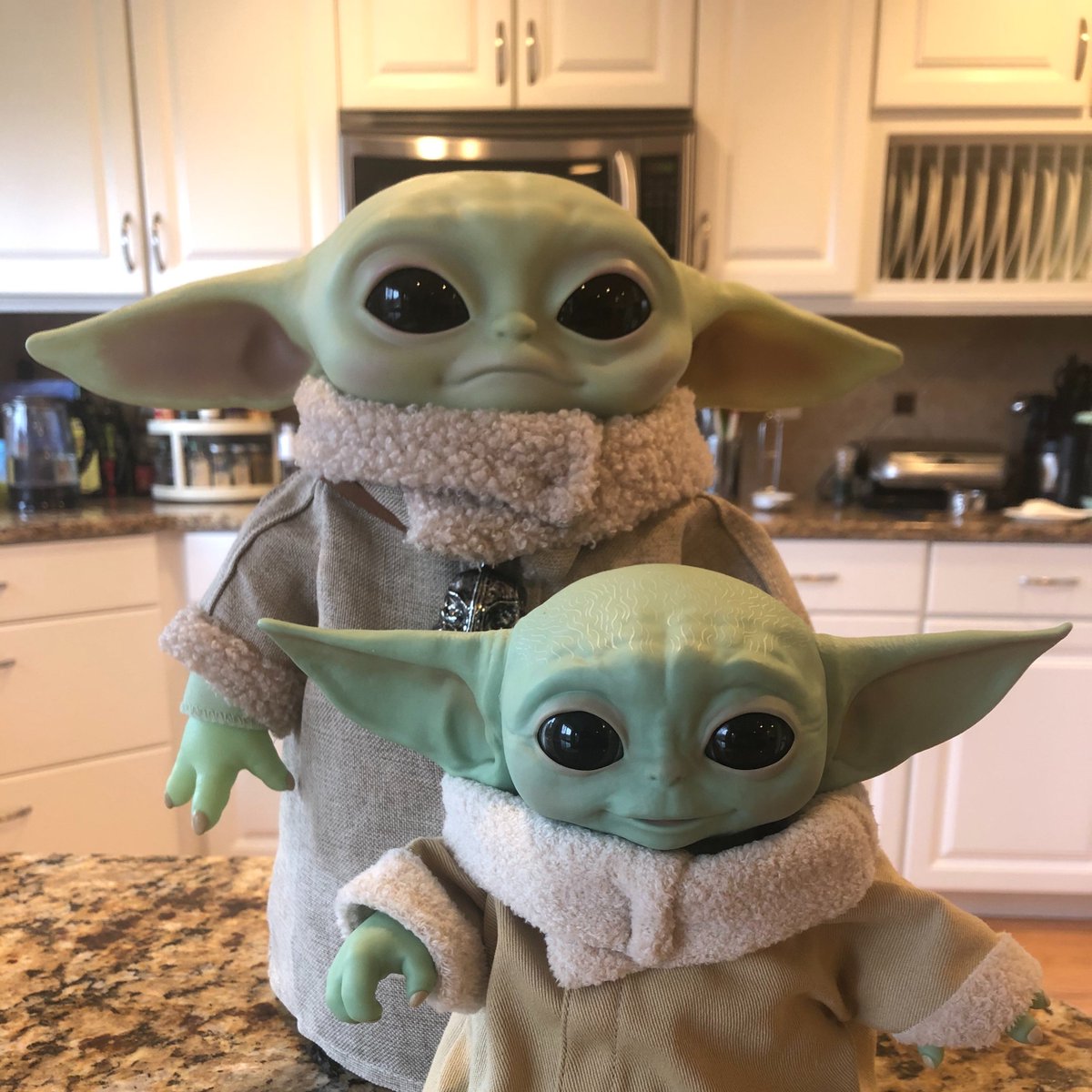 code_monkey's tweet image. When your Baby Yoda has a Baby Yoda. #babyyoda #Mandalorian #Grogu