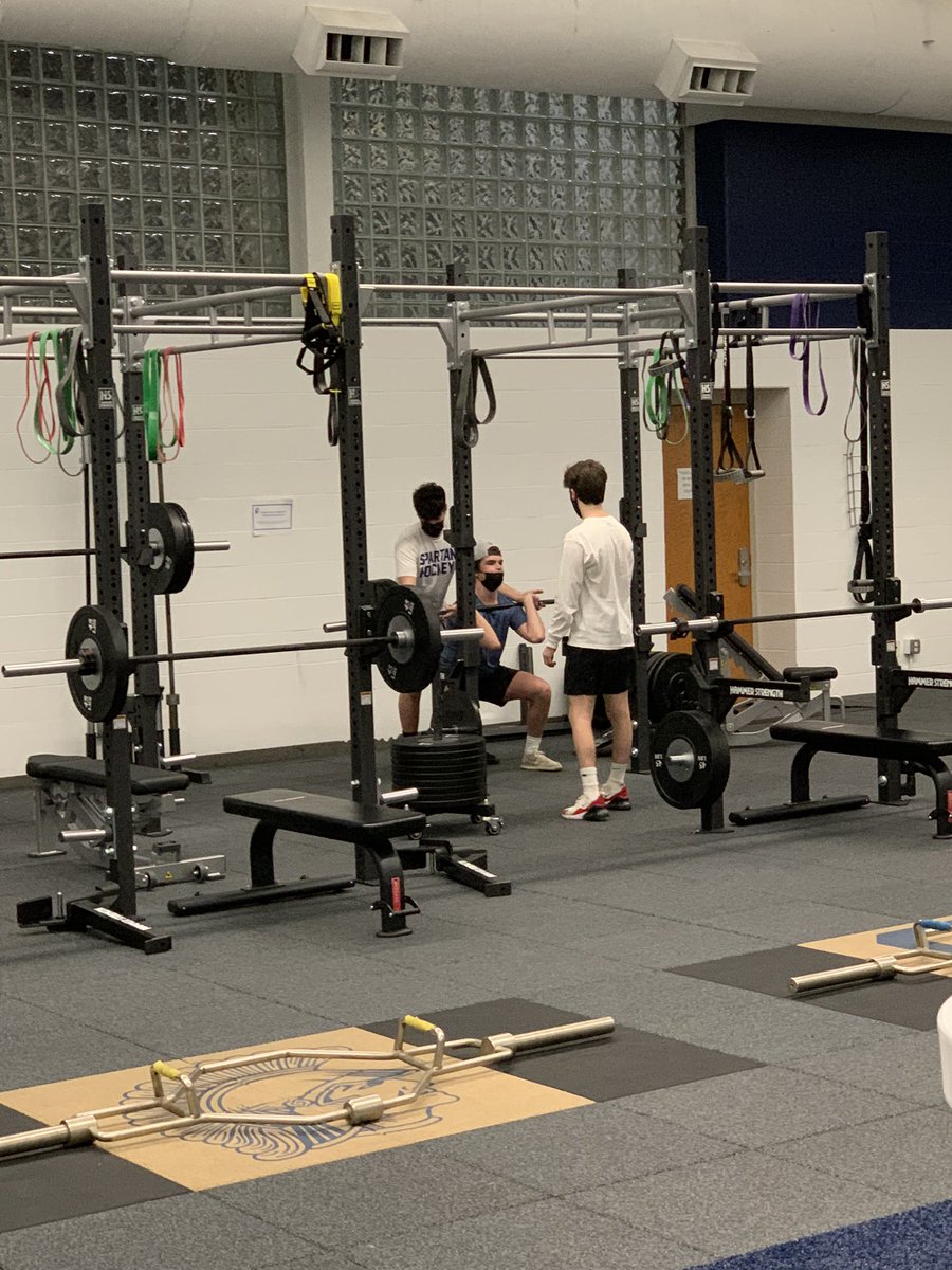 GCHS_Hockey's tweet image. Boys showing up over break getting a lift in with coach Bryce. @NextLevelSCNY @GCSDSpartans #letusplay