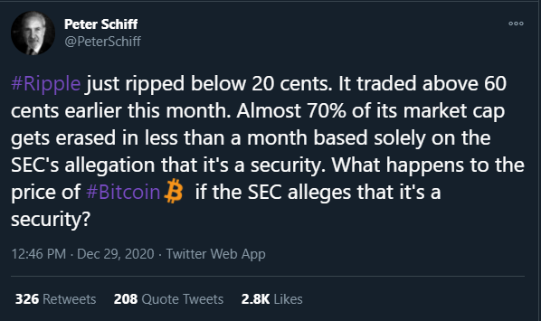 1/ I won't give this any more engagement but since some likely haven't been following regulation on BTC, here is why the take is garbage: Bitcoin has been deemed a commodity by the CFTC since 2015 (!). I'll give you the sources and argue how the CFTC is still firmly in charge.