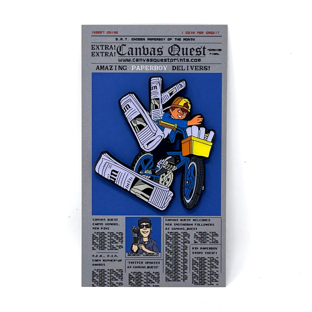 Canvas_Quest's tweet photo. New release: Paperboy, 1.75 arcade enamel pin or magnet. Available at: https://t.co/ojDOfnxwg8
#paperboyarcade #paperboy #arcadepaperboy #arcade #insertquarter #atari #atariart #paperboypin #ataripin #gamerpin #pingame #gamepin #enamelpin #enamelpins #retrogames #retrogaming https://t.co/6Tpc4BNE9G