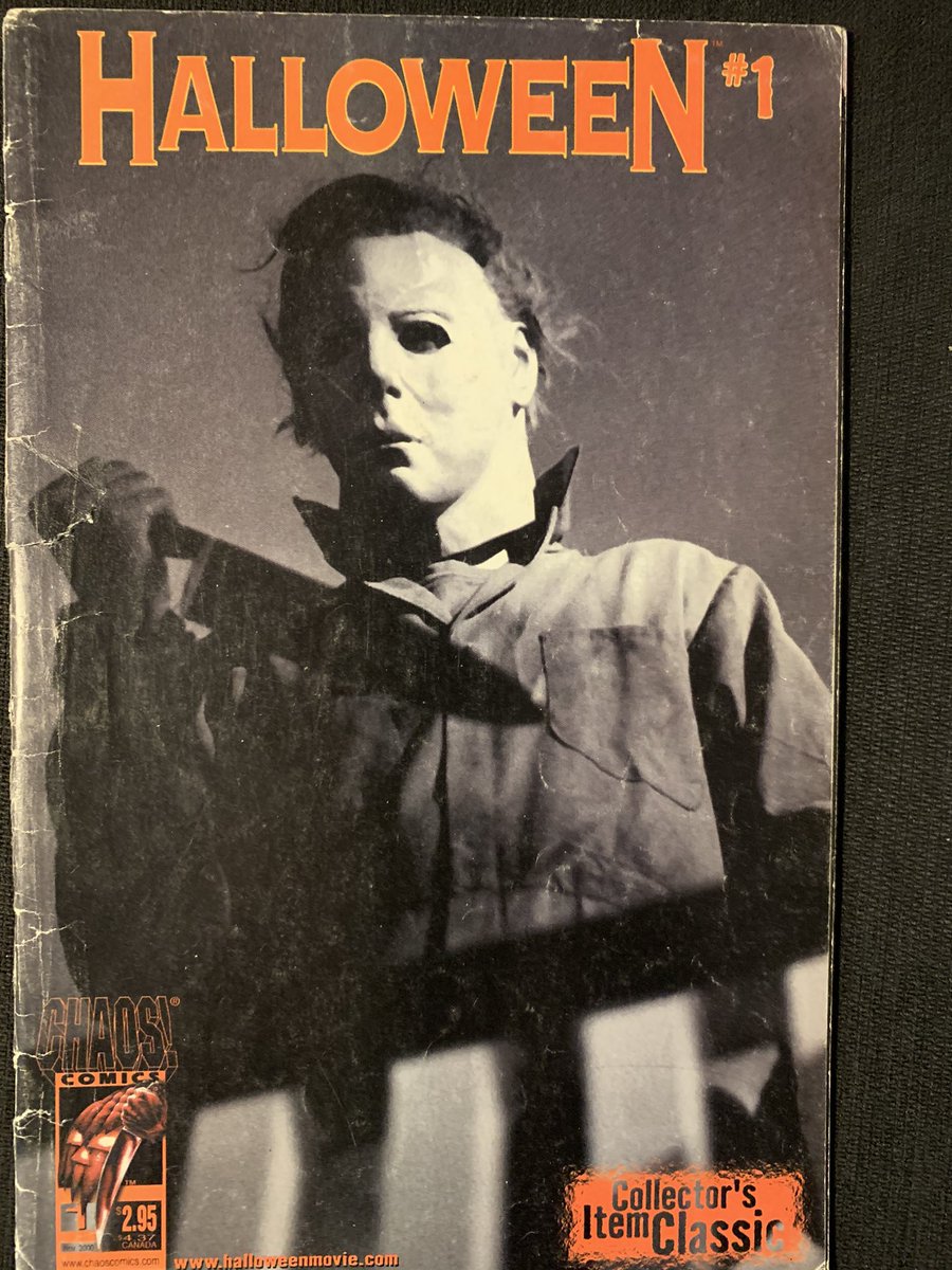Ok, HALLOWEEN won the “which horror franchise’s comics should I binge read next” poll, which means we’re starting with this well-worn copy of HALLOWEEN #1 from 2000.