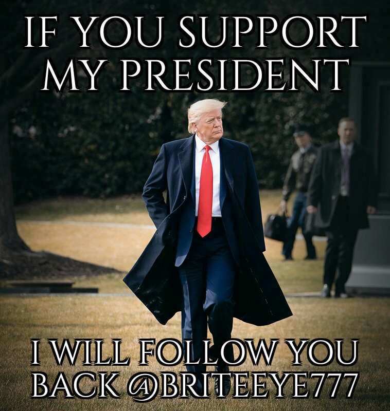 @4_DJT @KLB1USA @militarysweep2 @Lindamu9 @magaxxoo @OU_KAG @SusanIverach @twnkltwinkle @BooDavis11 @jeffrocks59 @LucyKnows1 @RogerFritz7 @Peeboo5 @704cath @EG4USA @TrumpQueen2 @lugohely @DM4DJT @Americanoid @gd49er @ttocs35 Thank you ❤