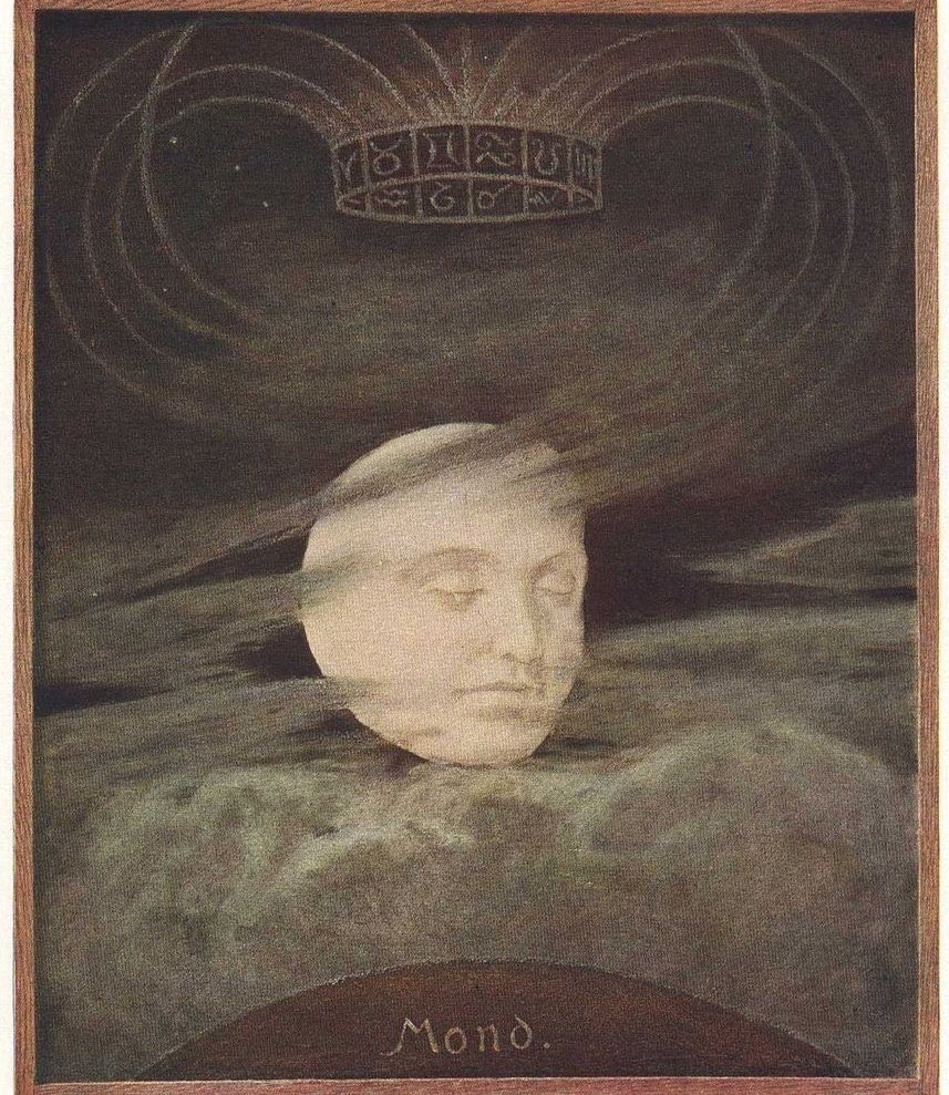 Sun &amp; Moon, 1910 — Hans Thoma