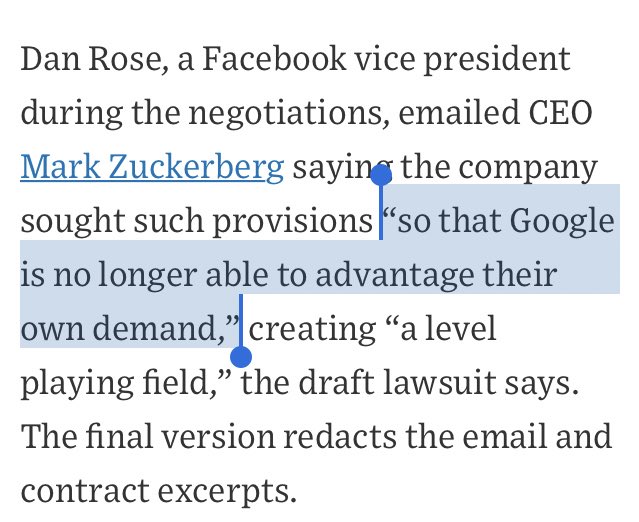 Facebook clearly understood this. Dan Rose wisely moved on as Facebook’s repeated scandals broke and no one ever told the rest of the market about this concerning behavior only possible because of Google’s opaque gatekeeper role.