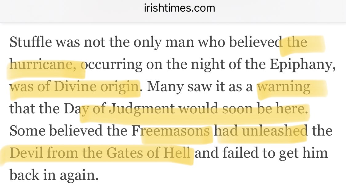 5) “Perhaps the most terrifying aspect of the hurricane was that it took place in utter darkness.”