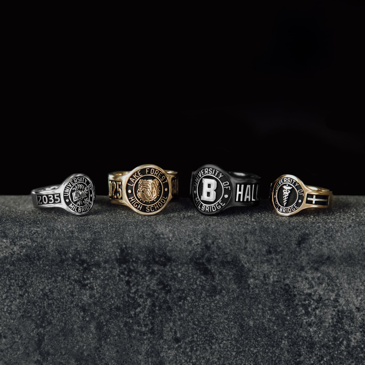 Jostens's tweet image. Put your passion front and center with the NEW Insignia™ Class &amp;amp; Affinity Band™. 💍✨ &amp;gt; bit.ly/3nY37Zf