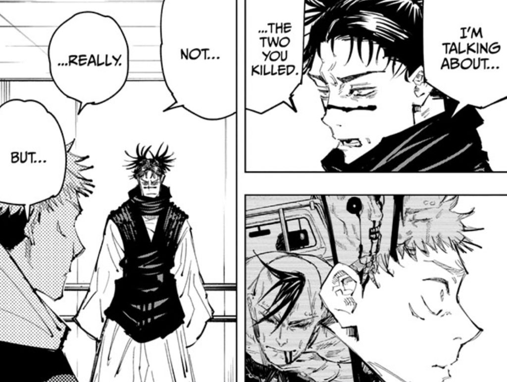 I love the storyline Gege created for Yuji vs Clan Kamo. Noritoshi Kamo and Choso (Kamo)’s first meeting with Yuji is literally the same. They both want to Kill Yuji for family reasons. Noritoshi wants to kill Yuji for his clan & Choso wants to kill Yuji for his brothers.