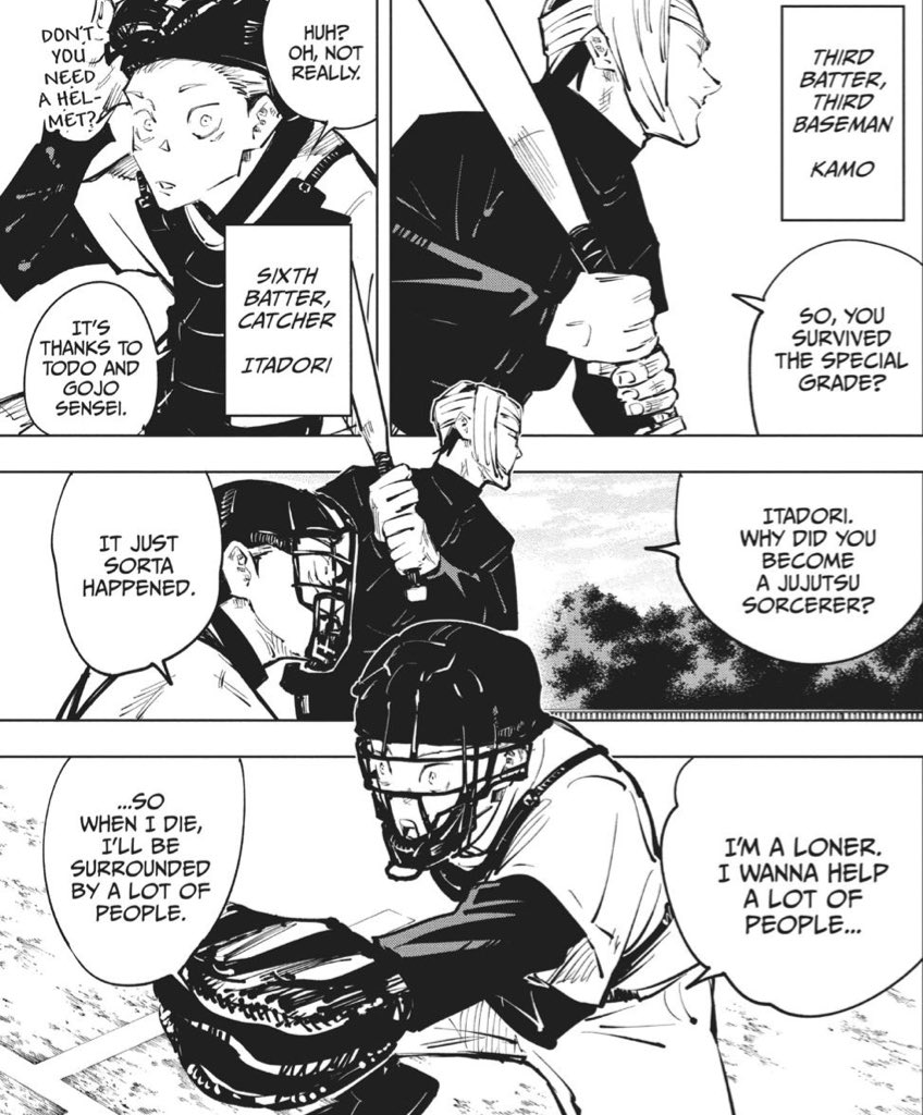 In Noritoshi’s case, Yuji moved his heart by saying similar words that his Mother said to him before about helping others. Basically gaining Noritoshi’s respect by reminding him of family he loves & misses.