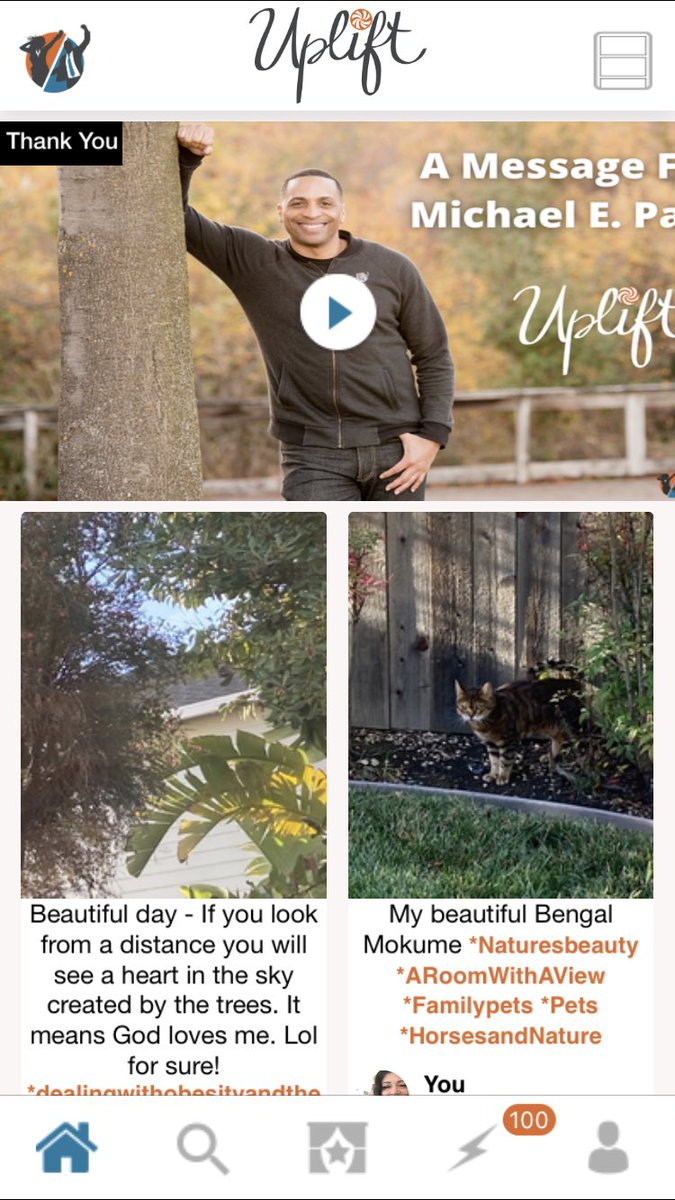 JulieParker144's tweet image. I am at home with my cat &amp;amp; dog and Uplift is keeping me company during this #pandemic Uplift is new social media community of 100% positive content. Add free &amp;amp; no one sells your data. #addfree #socialmedia No politics, no hate and no crazy. Download the free app in the App Store!