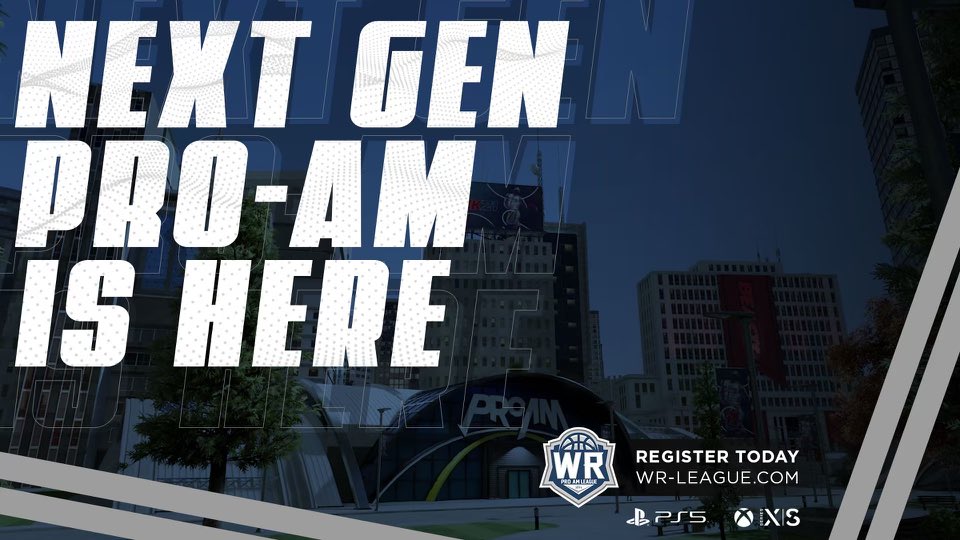 WRProAmLeague's tweet photo. ⚠️⚠️5 DAYS LEFT⚠️⚠️

Register by 1/2 for WR Open and season entry ▶️ https://t.co/t0984K8DWg

-Unlimited season games
-NCAA selection style for playoffs 💍
-Bonus Tourney 🏆
-WRIT consolation tourney
-All WR Teams/highlights etc
-Huge💰prizes

#NBA2K21 https://t.co/5GlCdLVknb