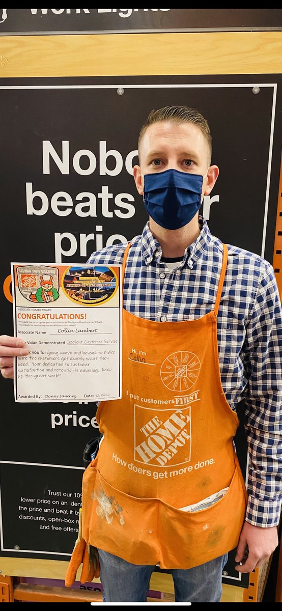Outstanding job to our amazing flooring Department Supervisor on getting recognized by our RVP <a href="/DJJKsanchez/">Donny Sanchez</a> for going above and beyond to take care of  our customers! #rockstar <a href="/RichBolton2/">@RichBTHD</a> <a href="/kmwunrow/">Kathleen Elmore</a>