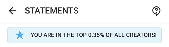 Thank you guys so much! Top .35% of creators and a check mark🙈 Luv u🖤  Come join the fun: https://t.co/ScKBmAujZH