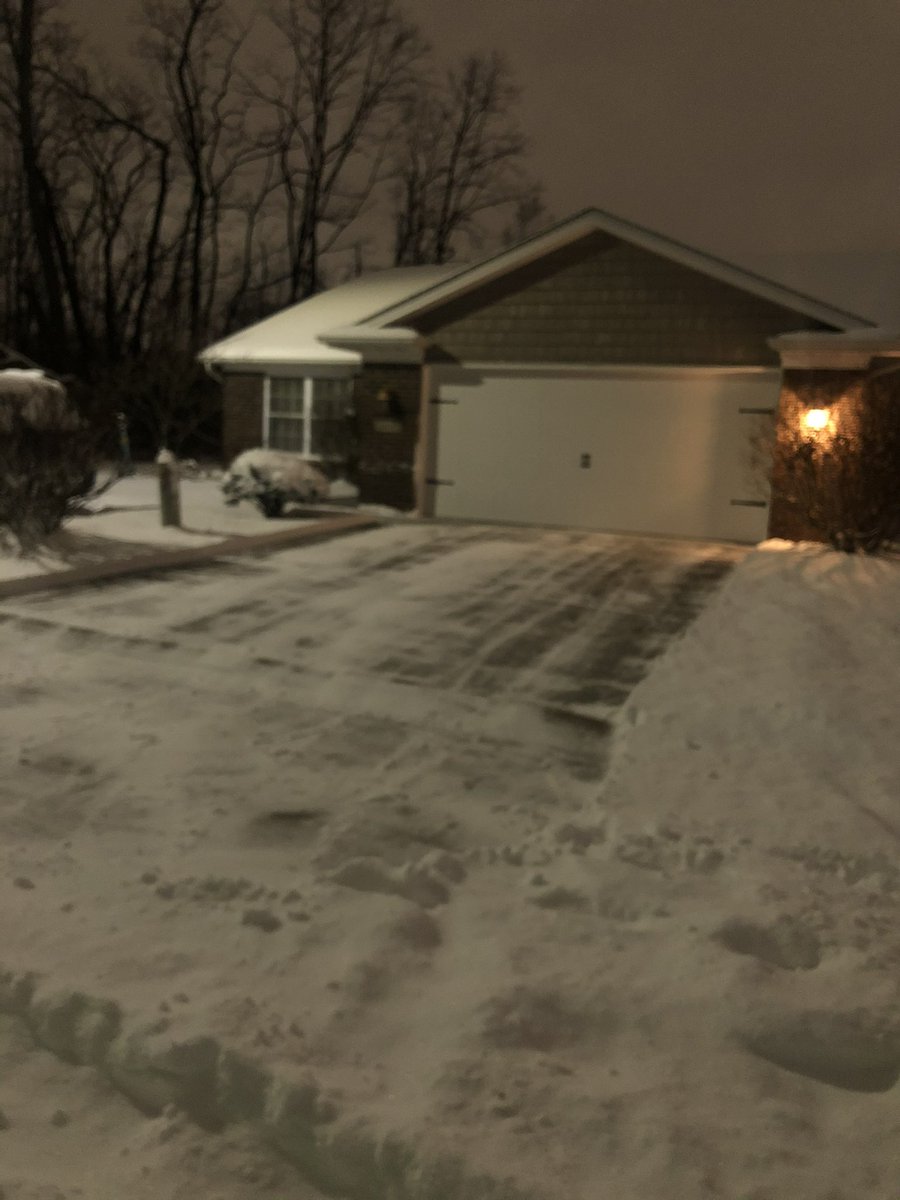 Freshman receiver/defensive back Maurice Mazique the first one to send evidence of his work. Nice job young man! A good deed and a great workout!  #PantherPride  #ShovelADriveway