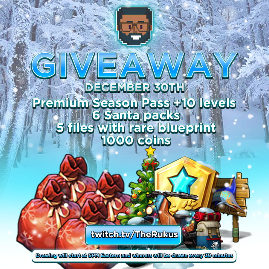 TheRukusGaming's tweet photo. It's that time again! BIG giveaway for you #LDOE #LastDayonEarth fans! The first winner will be selected HERE! All you have to do is be following the channel and retweet this post. We will pick our first winner live on stream at 5PM Eastern, then by drawings every 30 min! https://t.co/FLFXAJiKtC