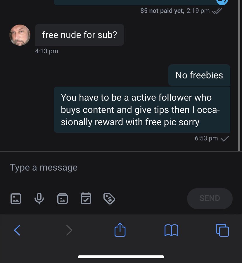 onlyfans_boost's tweet photo. Anyone else hates this?! If you’re broke just say that 🙄 #onlyfans #cheap #NoFreebies #Dontbethisguy https://t.co/ZaMDBWCutp
