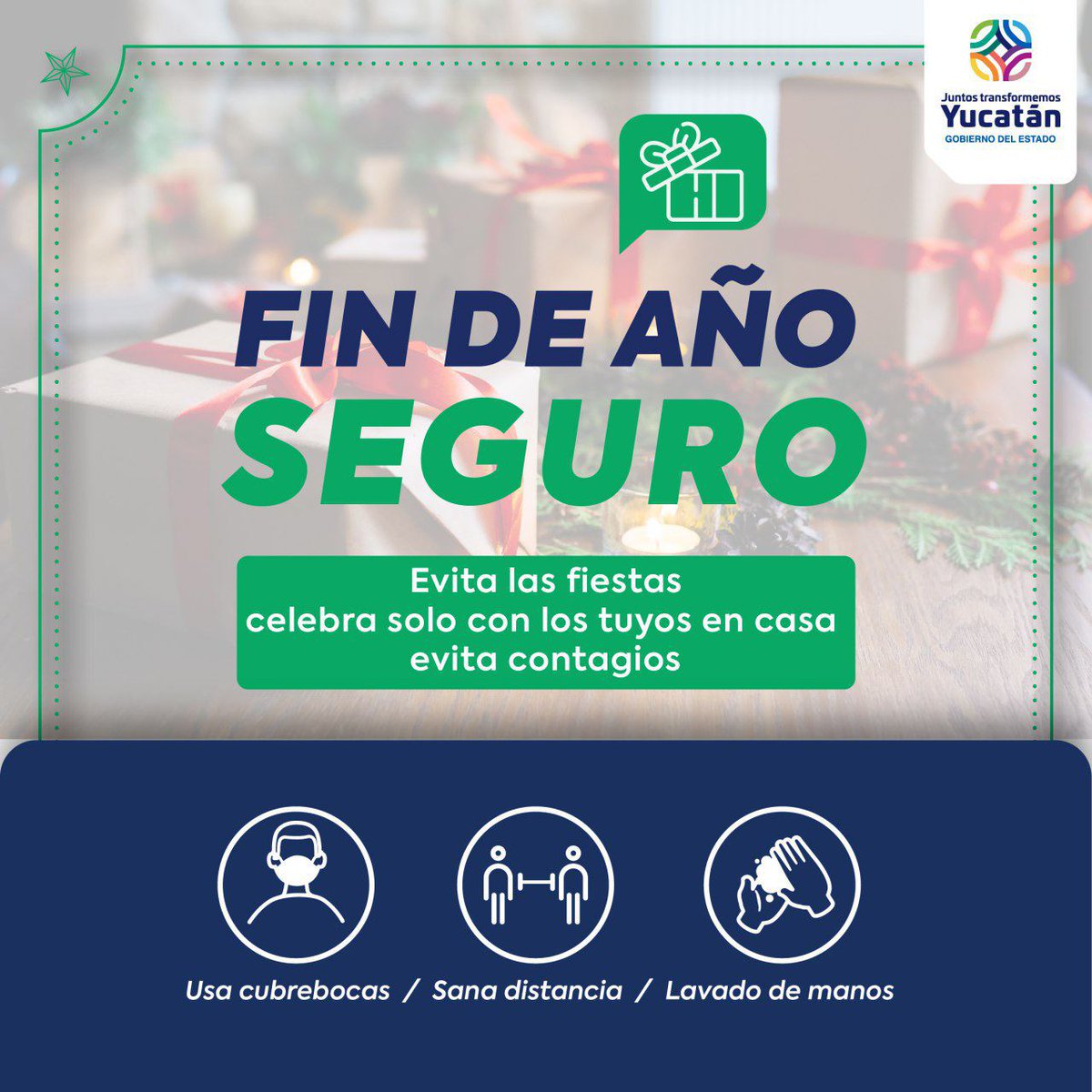 MauVila's tweet photo. Seamos responsables en estas fiestas de fin de año y no bajemos la guardia. Festejemos en casa con nuestro núcleo familiar y evitemos reuniones para cuidar nuestra salud y prevenir contagios de Coronavirus. https://t.co/NoykE0pk33