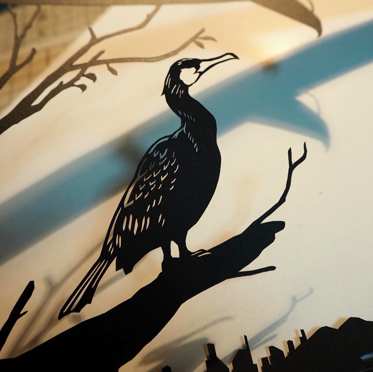 切り絵作家 草太 今日の切り絵 鵜 イラスト