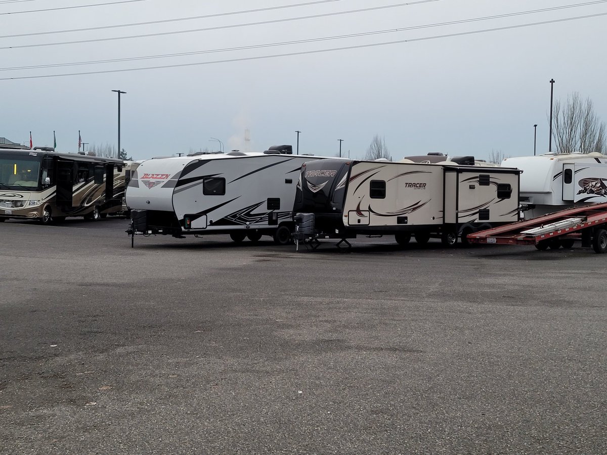 Ironically, the hotel is next to an RV dealer but these are all brand new.If local government won't stop antifa from taking over private party there is nothing to stop them from moving into these either