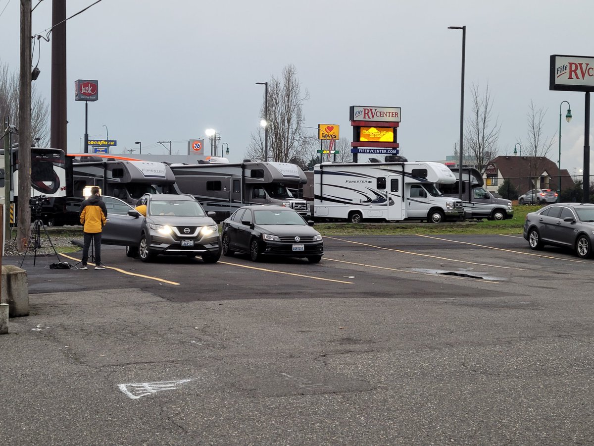 The parking lot was filled with media covering the story. Every day the activists protest in the parking lot "in case the owners decide to call the police on them and the police come to kick them out"There are other guests who are checking out because of thr activists