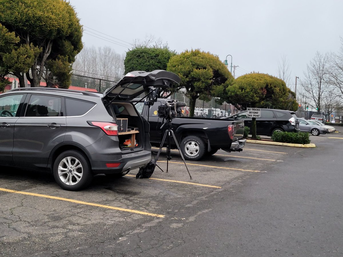 The parking lot was filled with media covering the story. Every day the activists protest in the parking lot "in case the owners decide to call the police on them and the police come to kick them out"There are other guests who are checking out because of thr activists