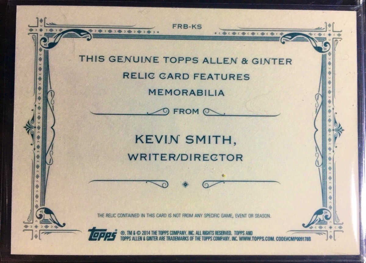 NateHups's tweet image. Added the Topps @ThatKevinSmith card from 2014 to my collection tonight, It goes nicely with my @RalphGarman #Orville Card! #HollyWoodBabbleOn