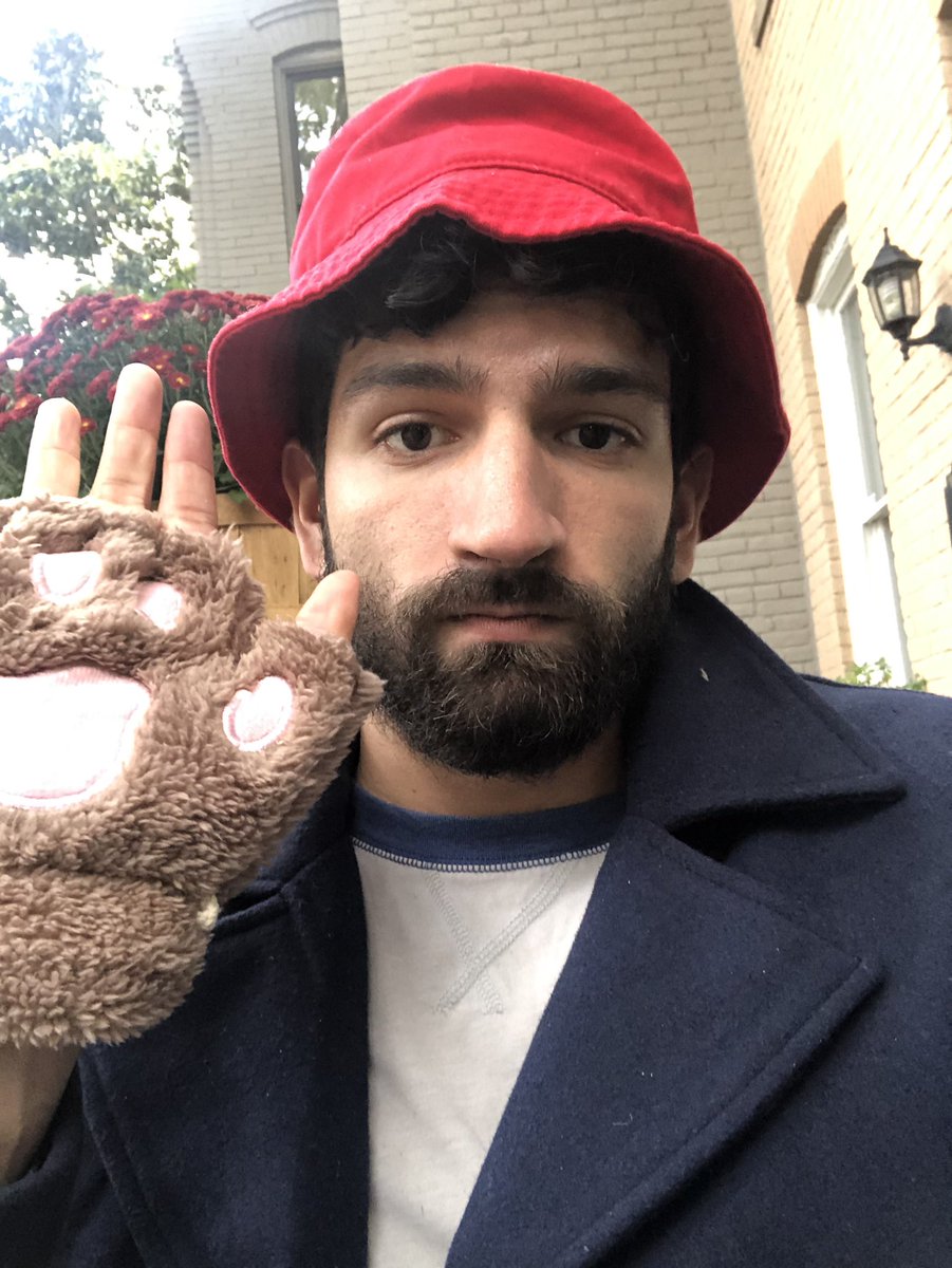 October 2020: loved some of the last warm weather neighborhood strolls of the year, dressed as Paddington Bear for Halloween