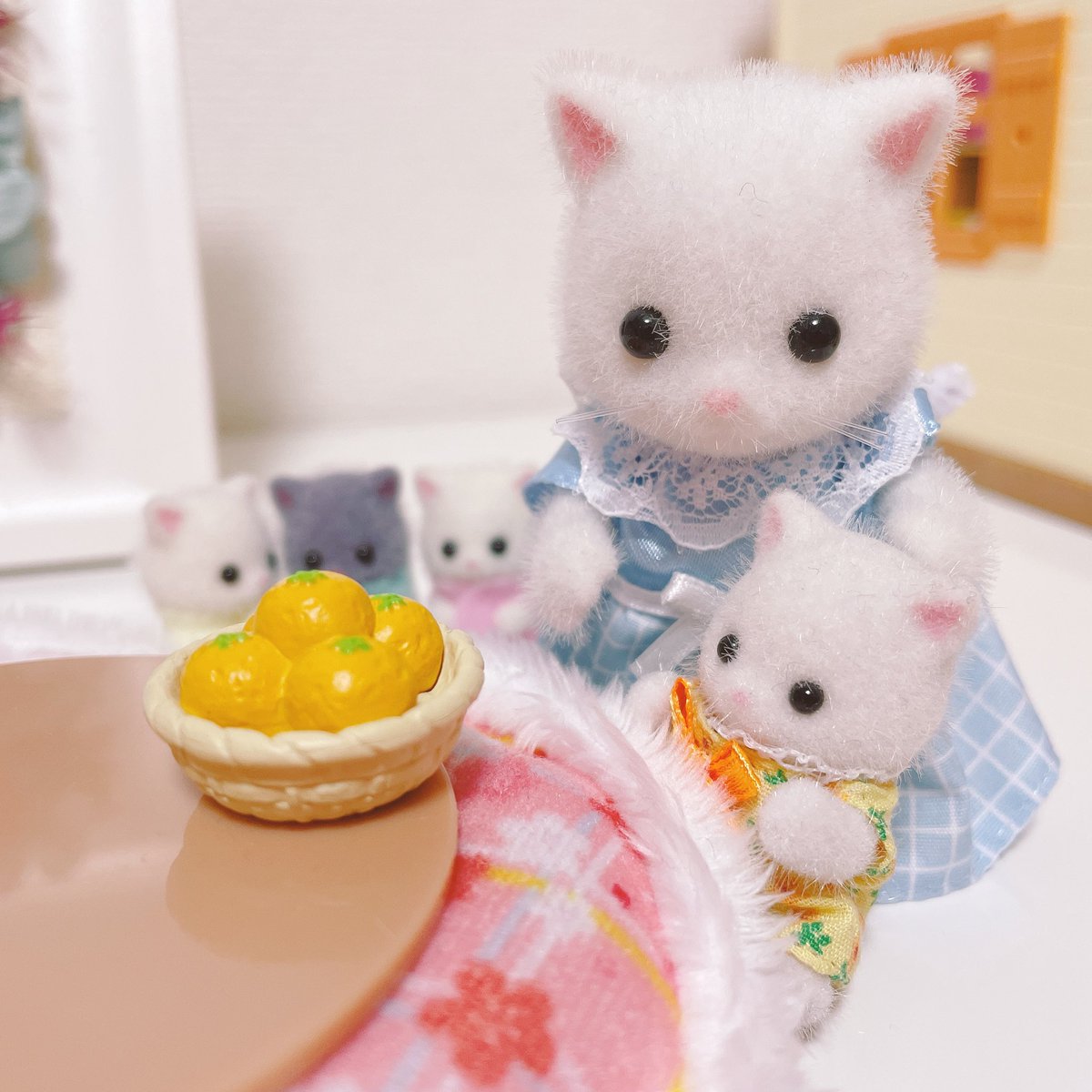 シルバニア乳児たち ペルシャネコの赤ちゃん おたんじょうびおめでとう シルバニアファミリー森のお家