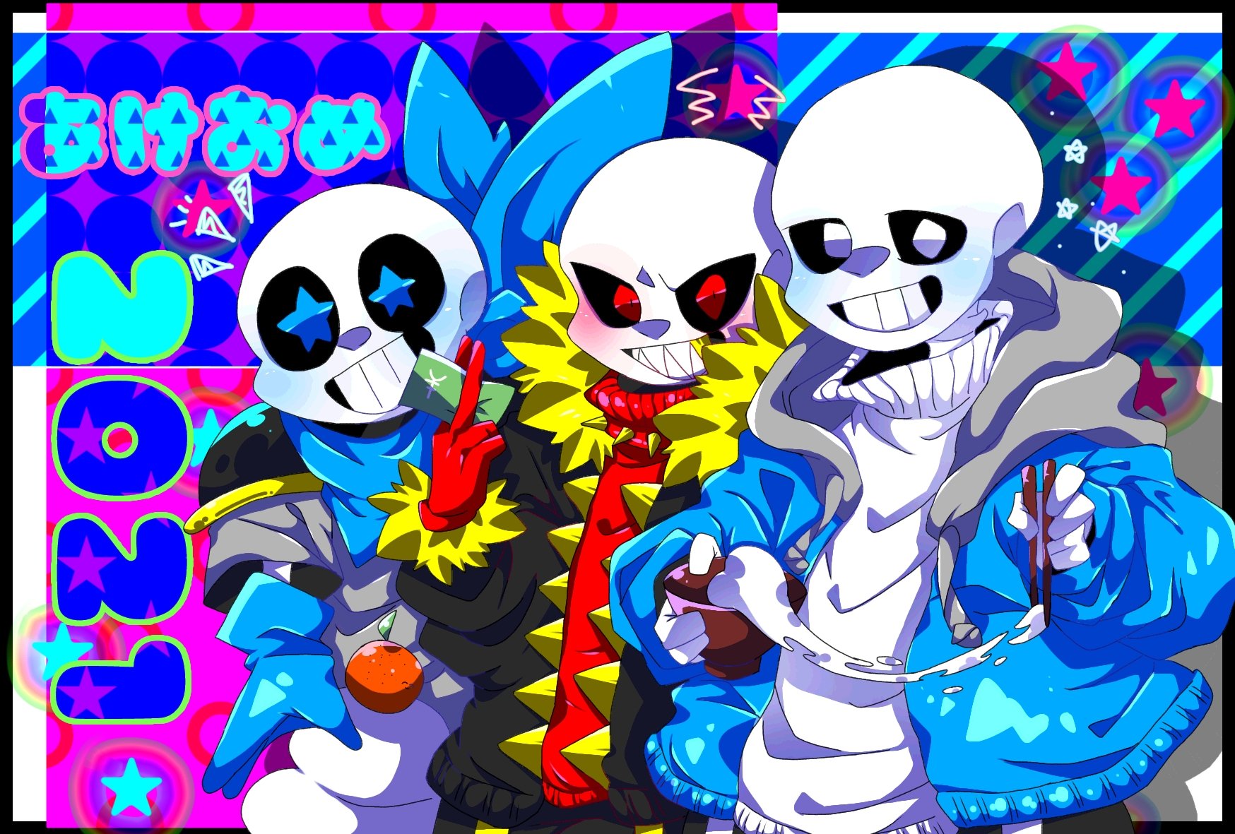 空瓶ｳｰﾝ 本家 Undertaleauの絵はがきを描きました 私は友達に送りますが登録してみたのでコンビニ徒歩1分の方是非 明日まで登録しときます ベリー君とマスタードとケチャップです セブンイレブンでネットプリントできます