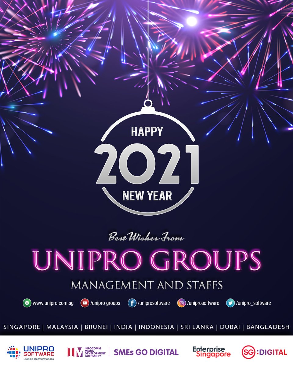 Unipro_Software's tweet photo. Let's Welcome the New Year 2021 with a Happy News. Unipro has been appointed as a Pre-Approed@SMEs Go Digital Vendor for 2 Solutions (E-Commerce &amp; Point of Sale). SME can tap Grants Under PSG up to 80%. https://t.co/QcfbZ2qYfX