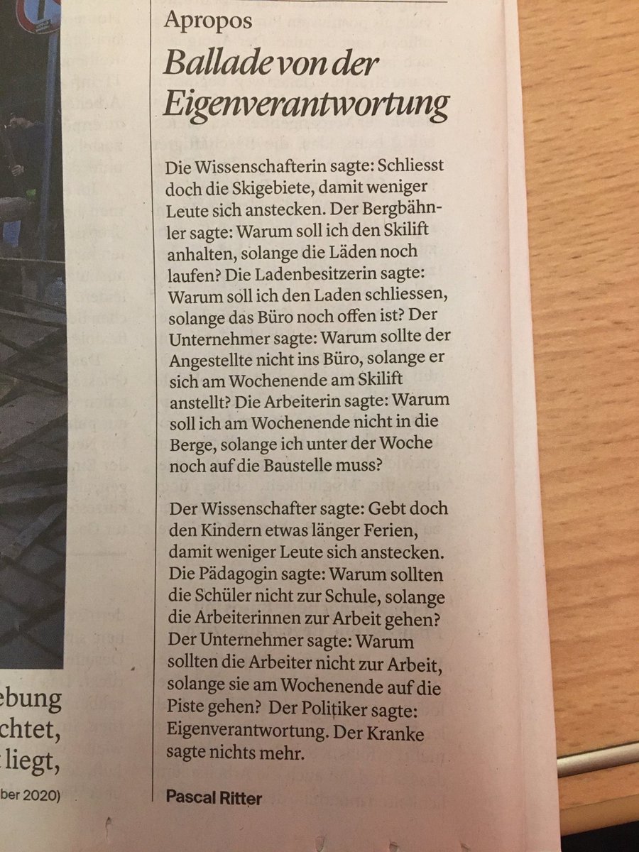 Ballade von der Eigenverantwortung: