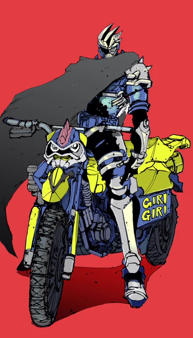 恐らく当アカウントでは描き納めになるのかと思います…今年は彼らでした^^ バイクは若干デザイン変えてますm(_ _)m来年もまた! 