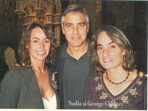Two legends and George Clooney- Nadia and Tracee, everybody- Meeting a celebrity is like second nature to them- No, that caption doesn't mean "Nadia is George" if read in the Filipino language