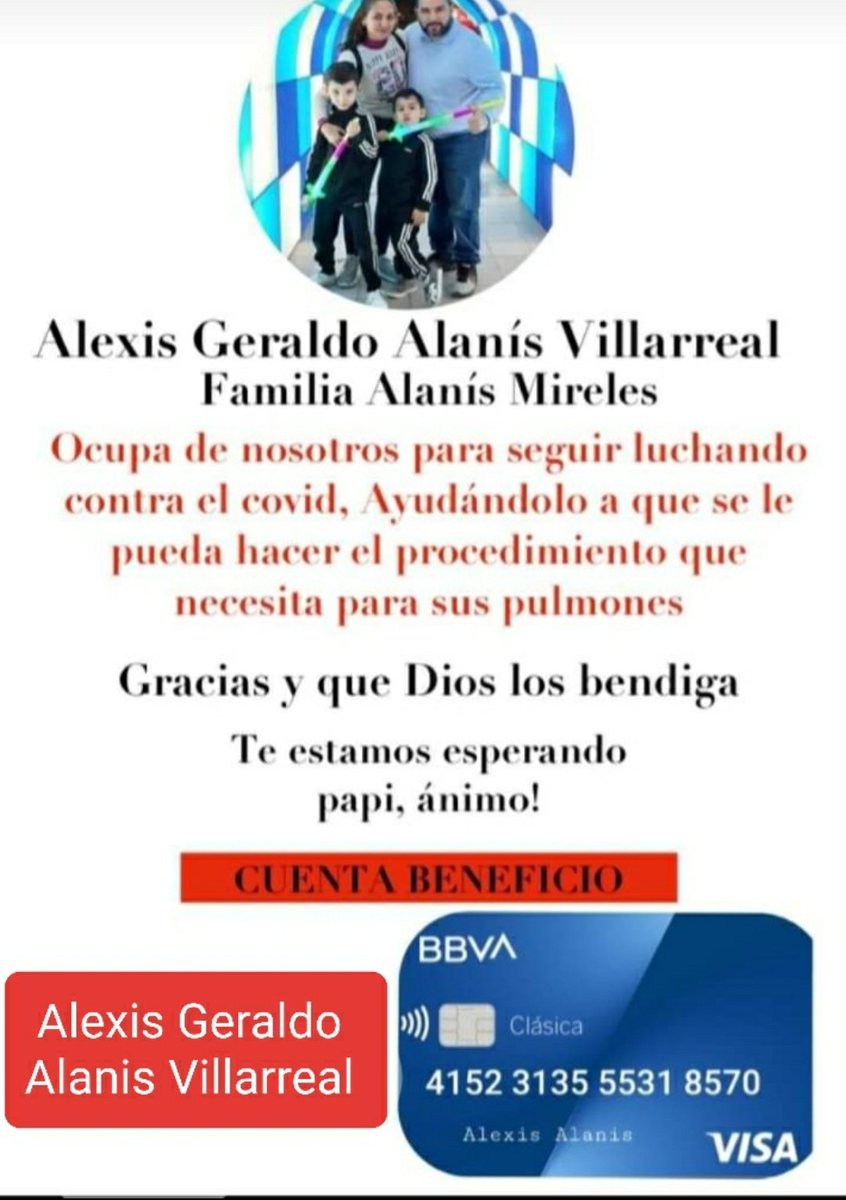 lerg85's tweet photo. Estaría bien chingon que pudieran apoyarnos a ayudar a Alexis Alanis a salir adelante, lleva casi 2 meses intubado y ya su seguro de gastos médicos fue consumido #FuerzaAlexis @elmatadorpr https://t.co/V91ba14vxF