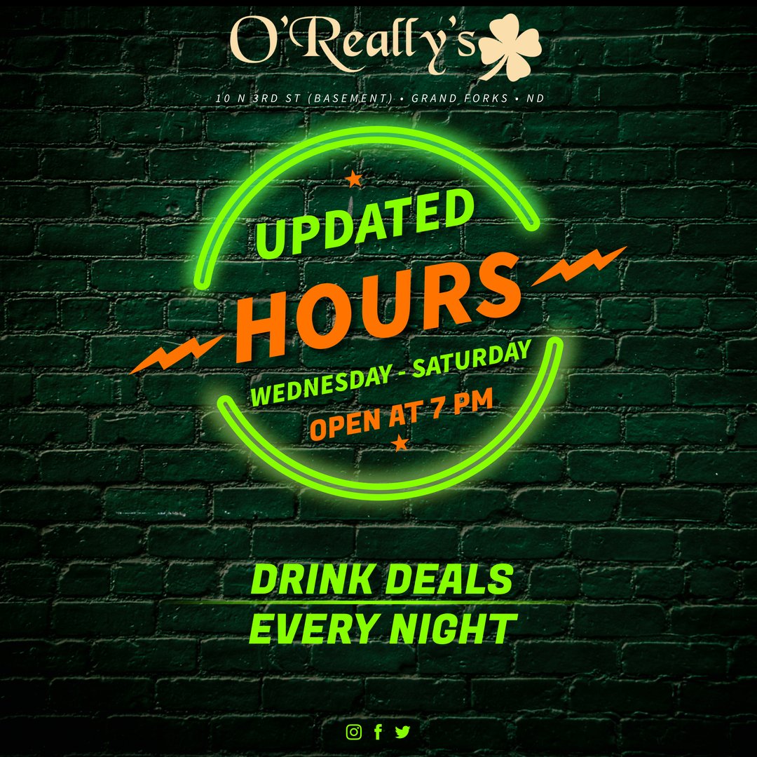 UPDATED HOURS:
Wednesday | 7 PM - 1 AM
Thursday - Friday - Saturday | 7 PM - 2 AM