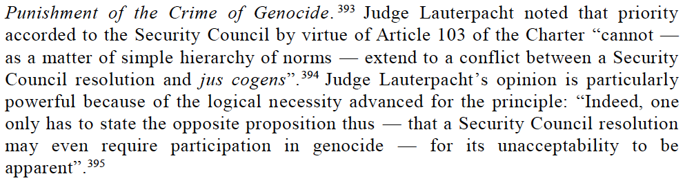 17. The commentaries don't cite Lauterpacht's separate opinion, and they cite a different statement by Iran. But the Special Rapporteur's third report makes the influence of Lauterpacht, and of Iran, clear.