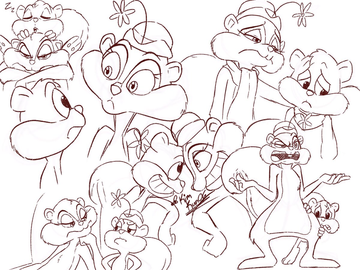 I just realized that I have a trend to draw collages of sorts for when I draw western animation characters. 