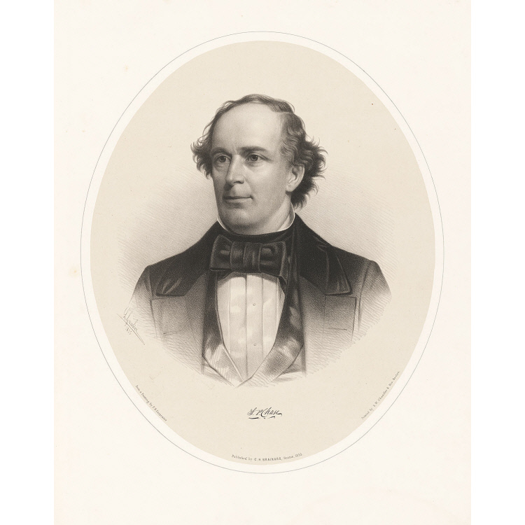 and seizing household goods to satisfy her debt. They took a table and chairs, and engraved portraits of two of the most famous abolitionists in the US, William Lloyd Garrison and Salmon P. Chase.Perhaps these made in 1855 by Leopold Grozelier. Via  @SmithsonianNPG
