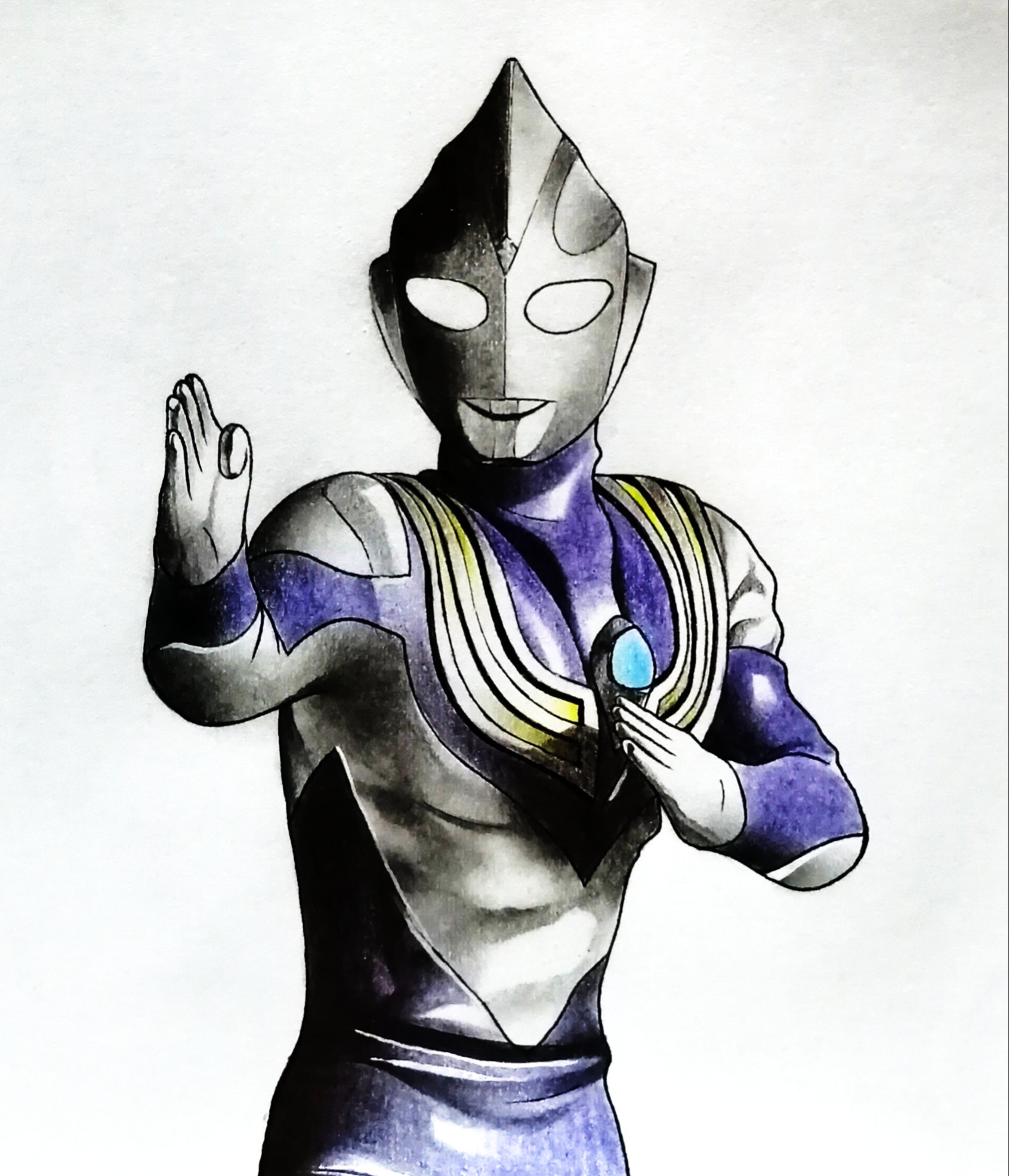 航 ウルトラマンティガ スカイタイプ 絵描きさんと繋がりたい イラスト好きな人と繋がりたい アナログ画 アナログ イラスト アナログ絵 模写絵 模写 Illustrationart Illustrations Drawings Sketches Sketchup Ultramantiga Skytype