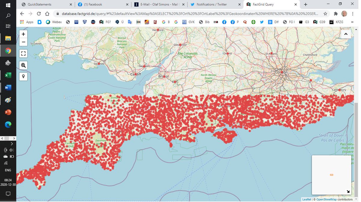 OlafSimons's tweet image. our latest #Wikidata-import now coordinates on 12% of all 21,000 UK-places on #FactGrid.