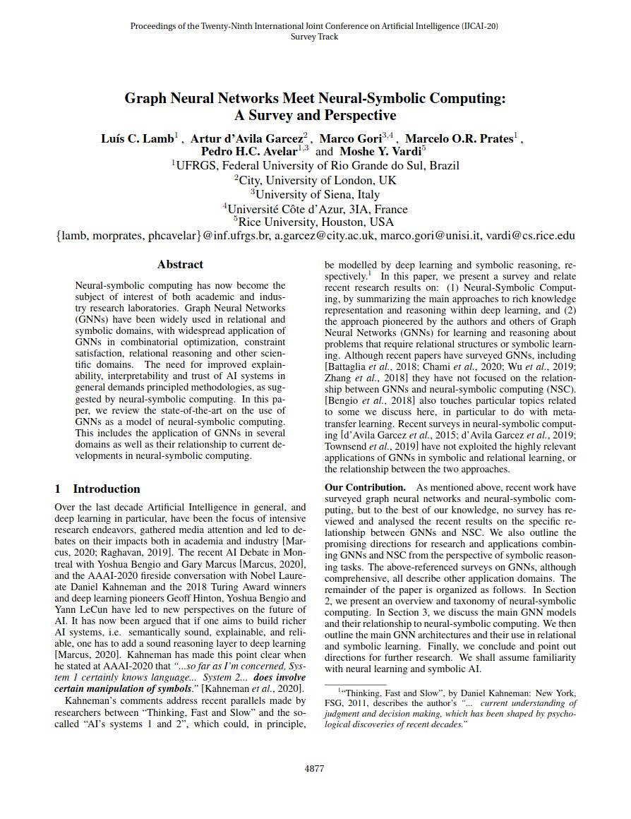 Montreal_AI's tweet image. Graph Neural Networks Meet Neural-Symbolic Computing: A Survey and Perspective

@luislamb et al.: ijcai.org/Proceedings/20…

#TrustworthyAI #KnowledgeRepresentation #Reasoning