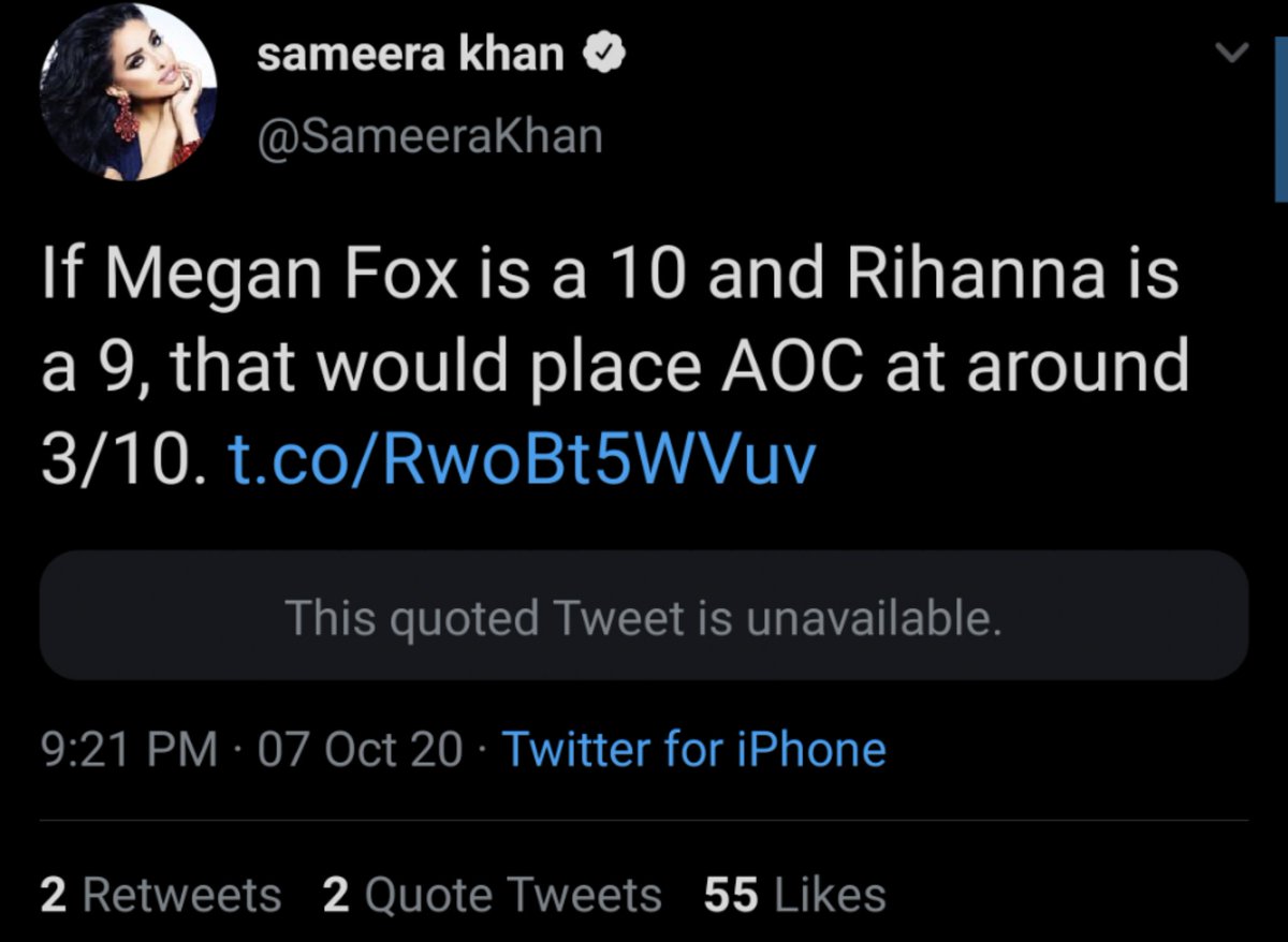 Don't worry, y'all, OP's opinions on AOC are just about behavior and/or "policy".Yep, definitely nothing else.