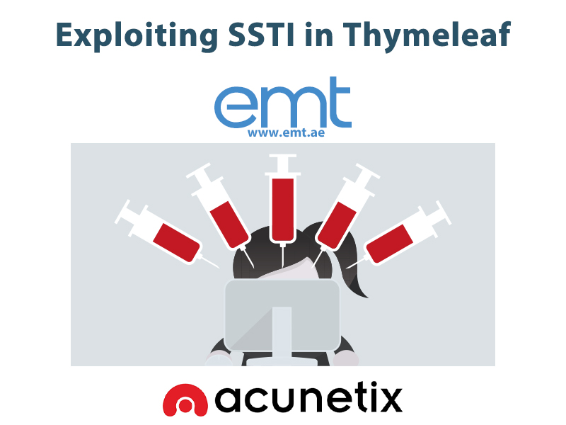 EMTMEA's tweet image. Exploiting SSTI in Thymeleaf.
To learn more, click here zcu.io/vncF
#emtDistribution #Acunetix #WebVulnerabilityScanner #WebSecurity #NetworkScanner #WebApplicationSecurity #CyberSecurity #emtDubai
@acunetix @EMTMEA